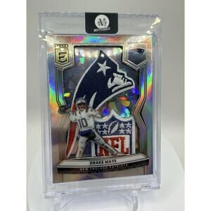 Art Card Drake Maye With New England Patriots Patch Made By Mayflower Customs